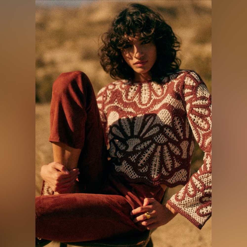 Sézane Crochet Sweater